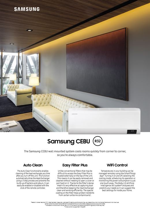 Cover of the Samsung Cebu product information sheet