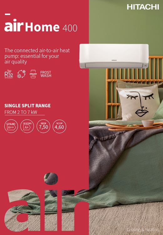 Cover of the Hitachi airHome 400 sales information brochure