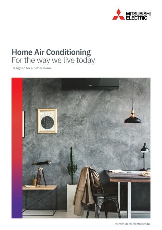 Cover of the Mitsubishi Electric home air conditioning brochure